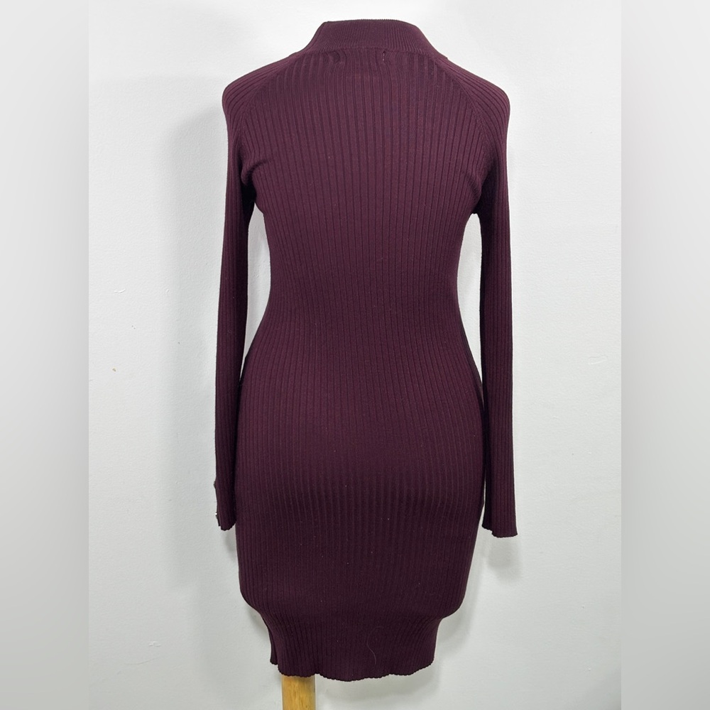 Emma & Posh Women's Ribbed Sweater Dress Berry Jam Small - Picture 2 of 6
